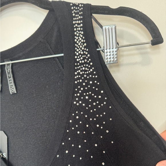 Guess 3/4 Sleeve Sydney Sparkle Dress Black - Picture 11 of 12